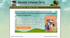 Desktop Screenshot of miniatureschnauzersavvy.com