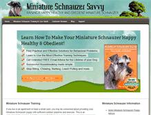 Tablet Screenshot of miniatureschnauzersavvy.com